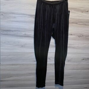 NWT- Woman Within Velour Leggings, Black